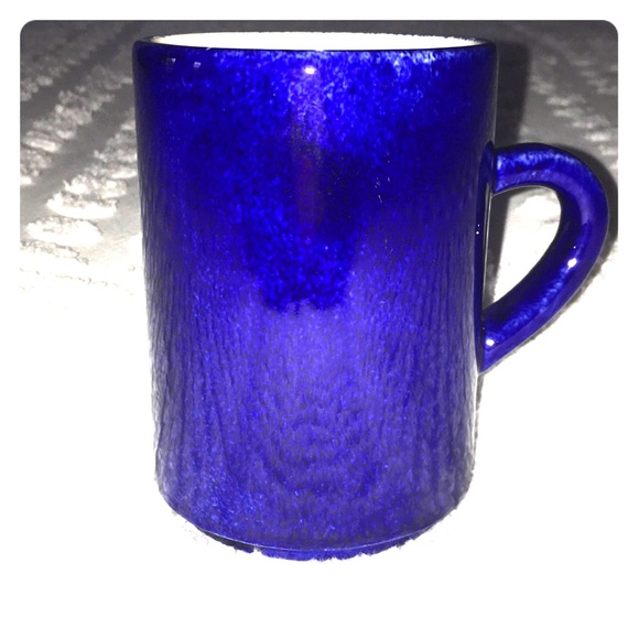 Maryse Boxer Cobalt Blue Porcelain Mugs, set of 8 - Picture 1 of 4
